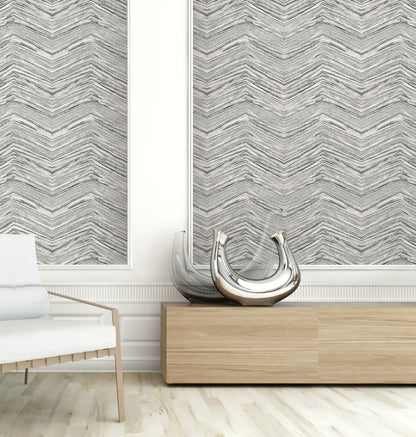 Wood Chevron Peel & Stick