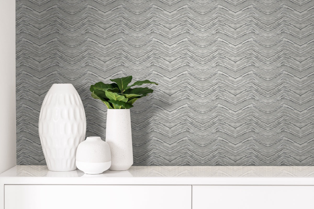 Wood Chevron Peel & Stick