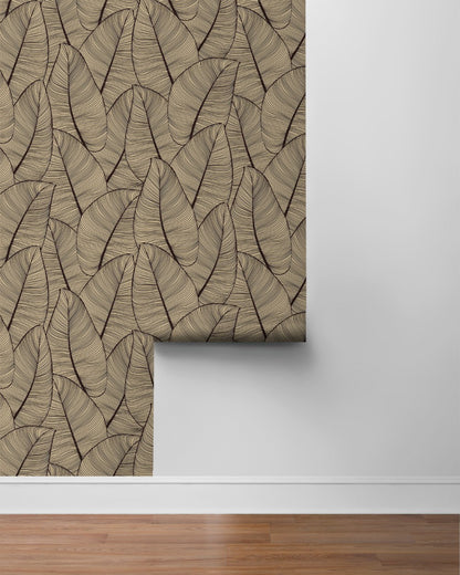 Modern Metallic Leaf Peel & Stick