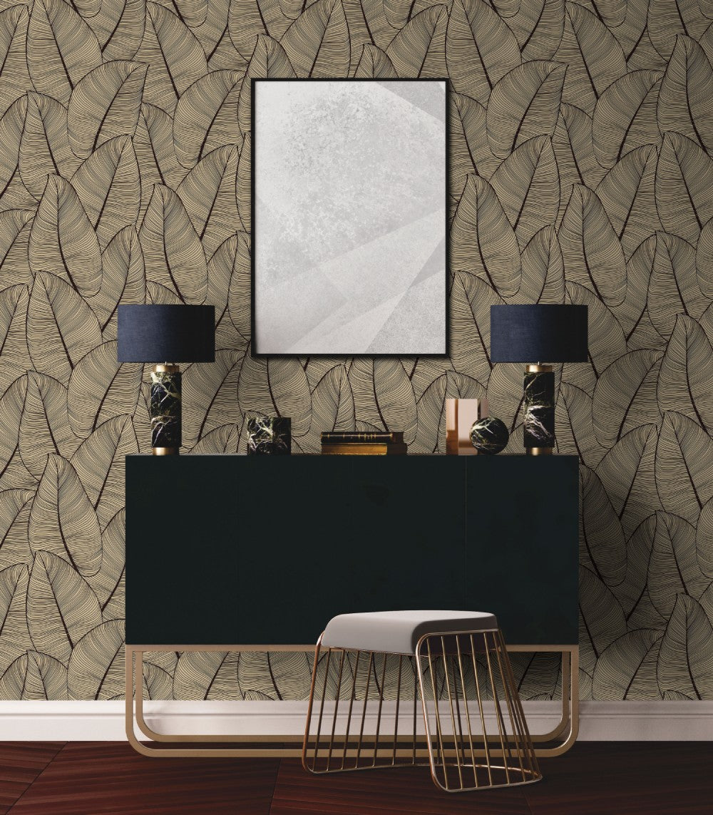 Modern Metallic Leaf Peel & Stick