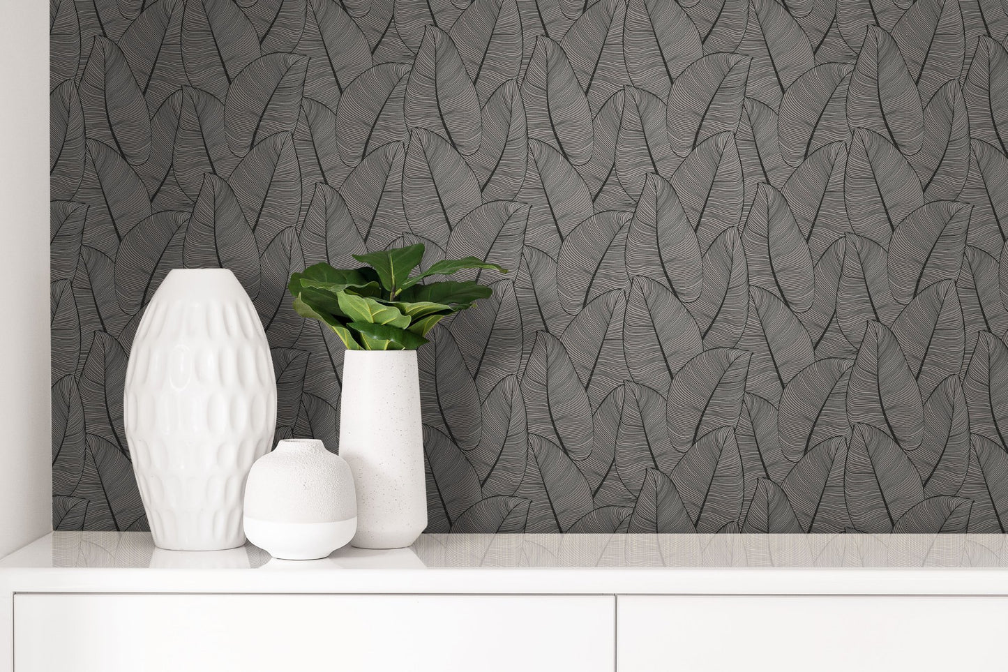 Modern Metallic Leaf Peel & Stick
