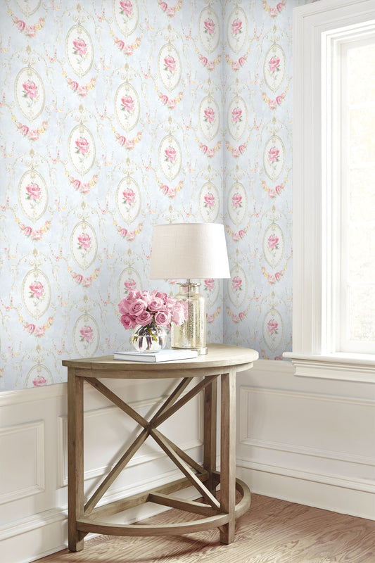 Medallion Flower Wallpaper