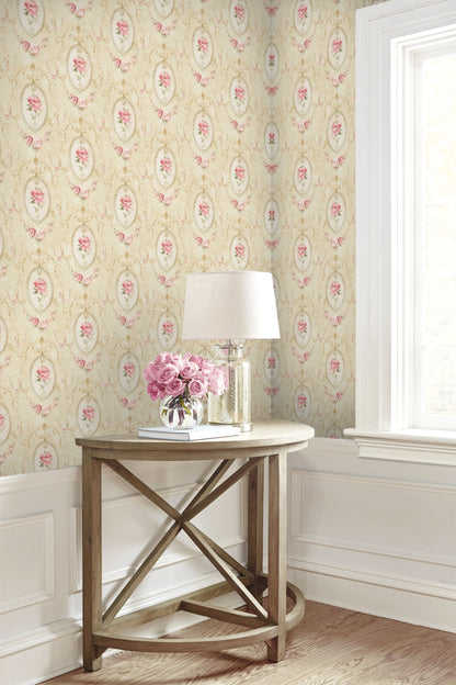Medallion Flower Wallpaper