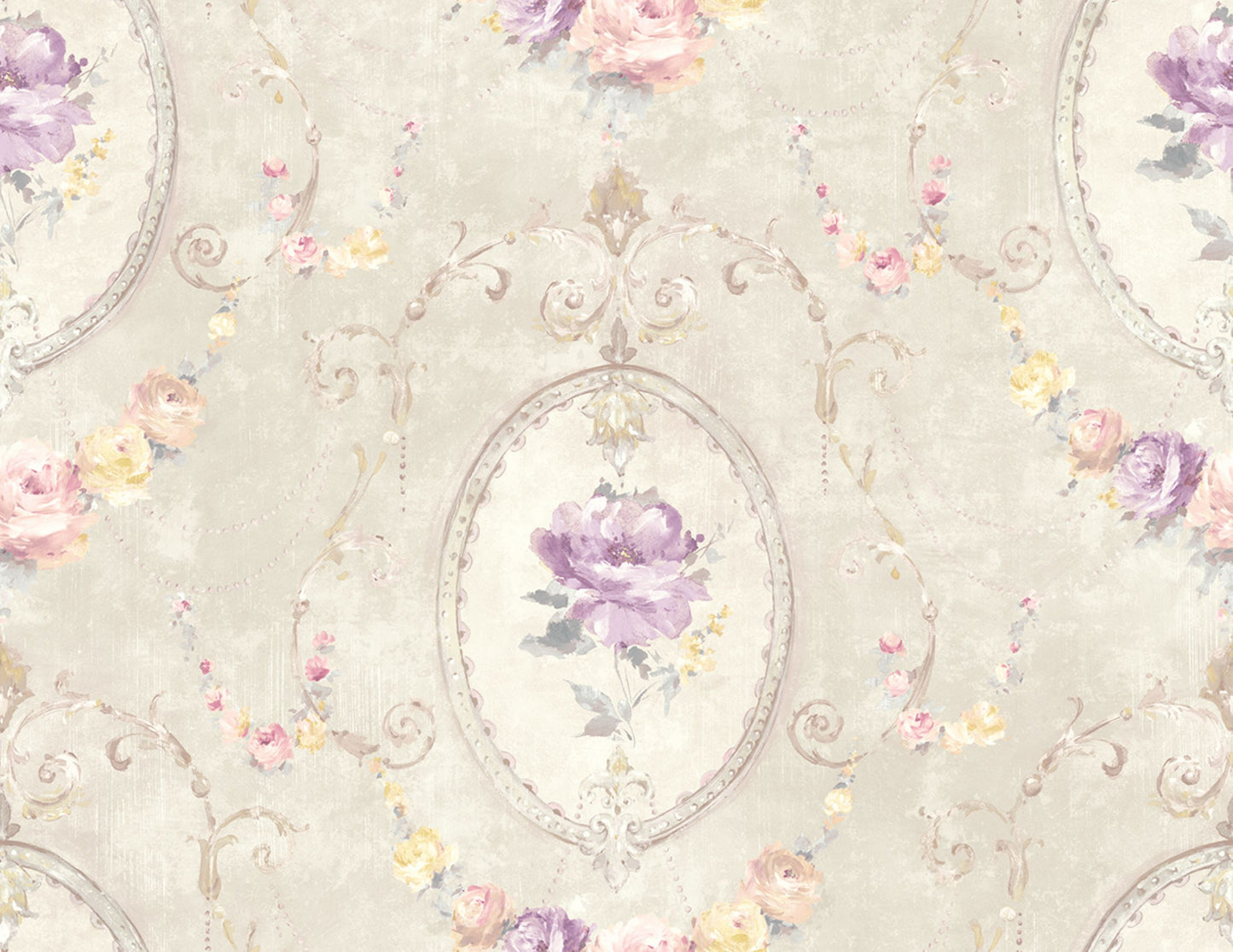 Medallion Flower Wallpaper