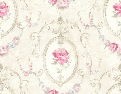 Medallion Flower Wallpaper