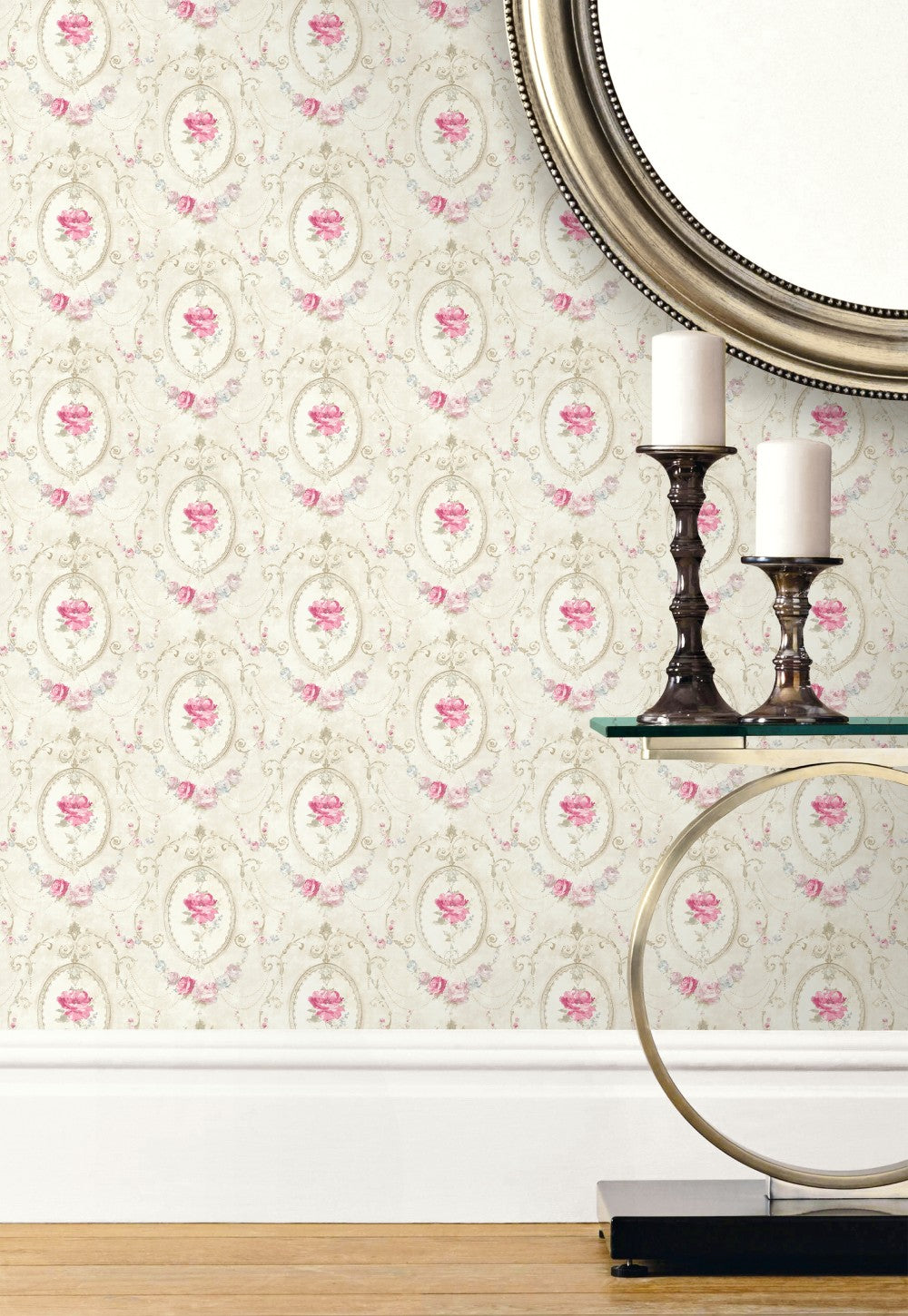 Medallion Flower Wallpaper