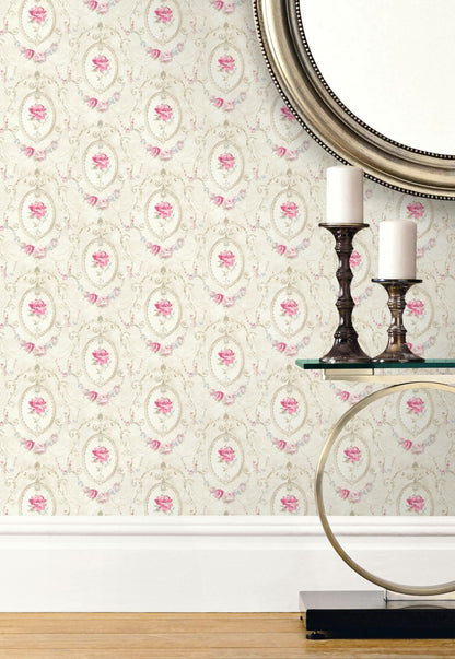 Medallion Flower Wallpaper