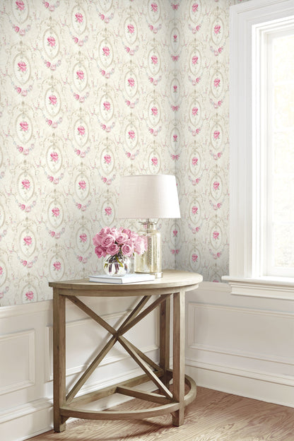Medallion Flower Wallpaper