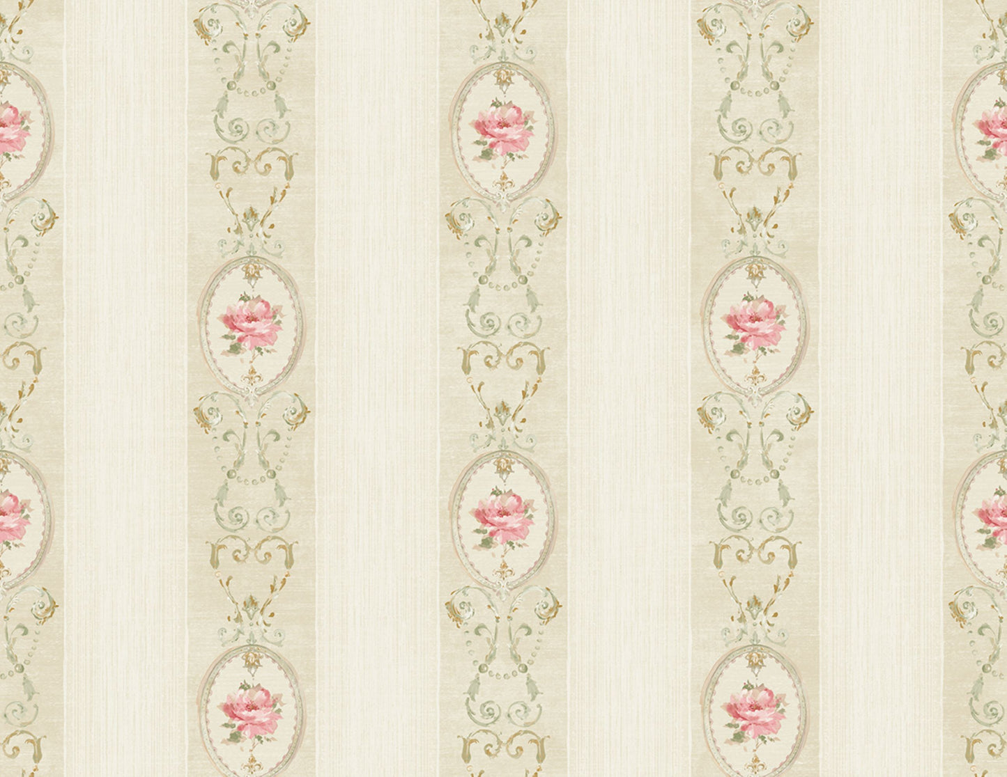 Flower Stripe Wallpaper