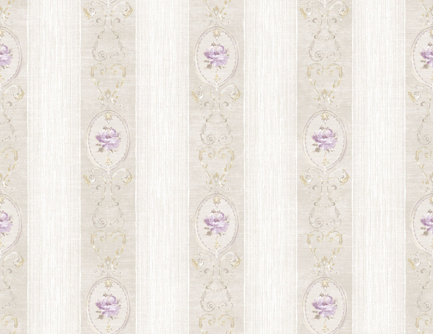 Flower Stripe Wallpaper