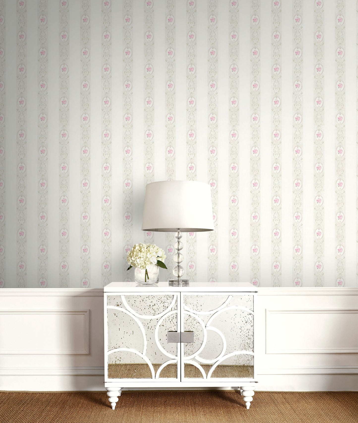Flower Stripe Wallpaper