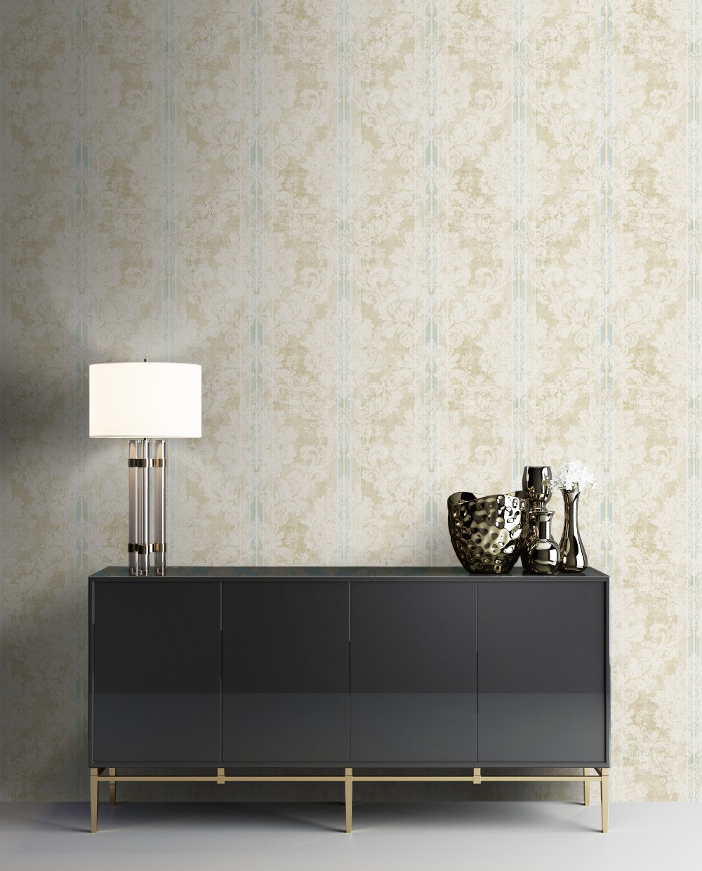 Vintage Damask Wallpaper