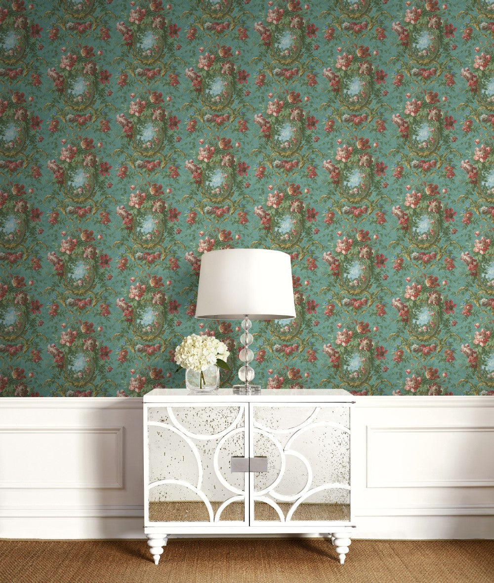 Floral Cameo Wallpaper
