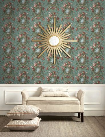Floral Cameo Wallpaper