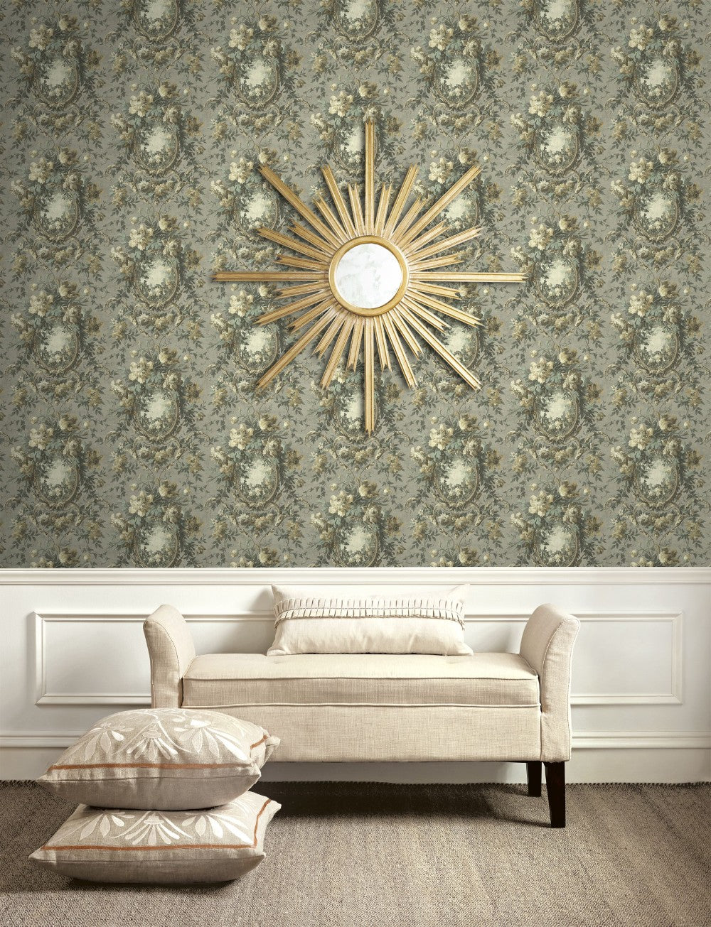 Floral Cameo Wallpaper