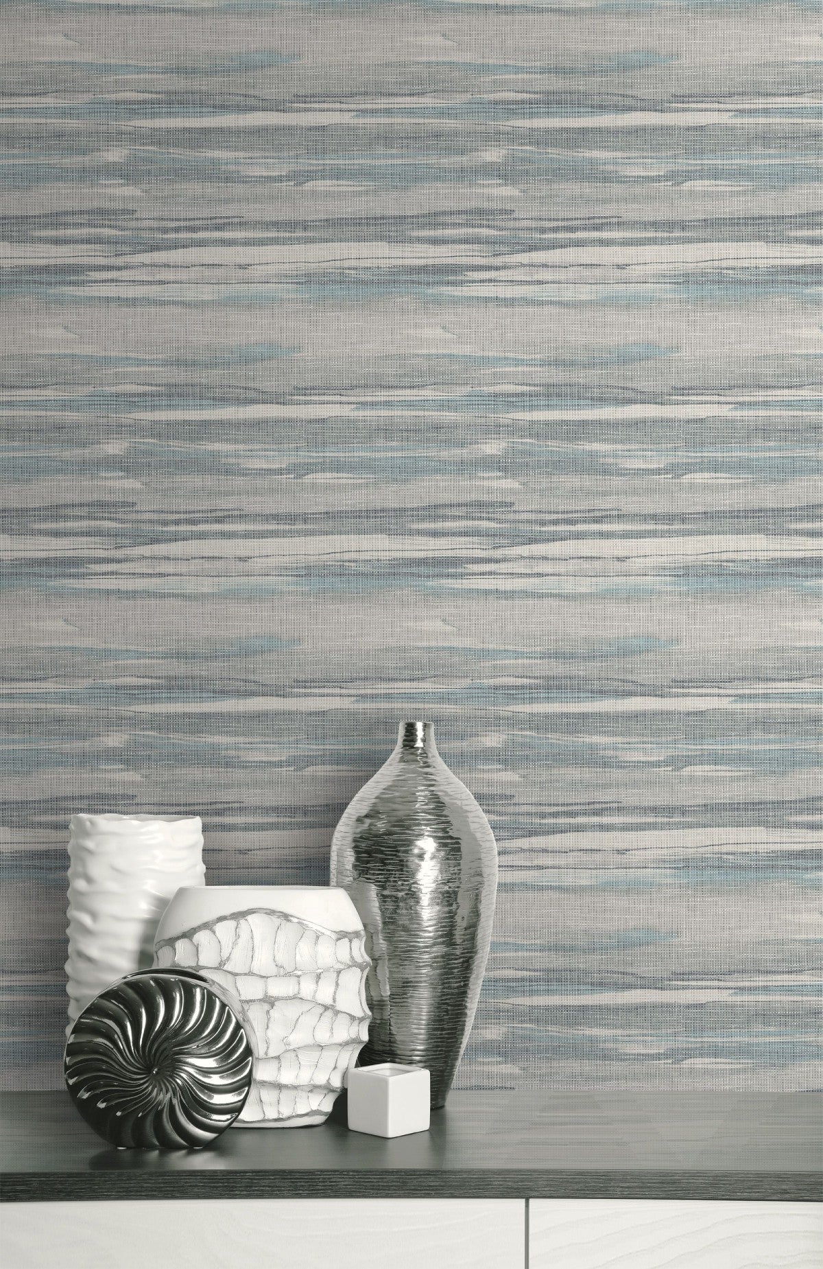 Grasscloth Waves Wallpaper
