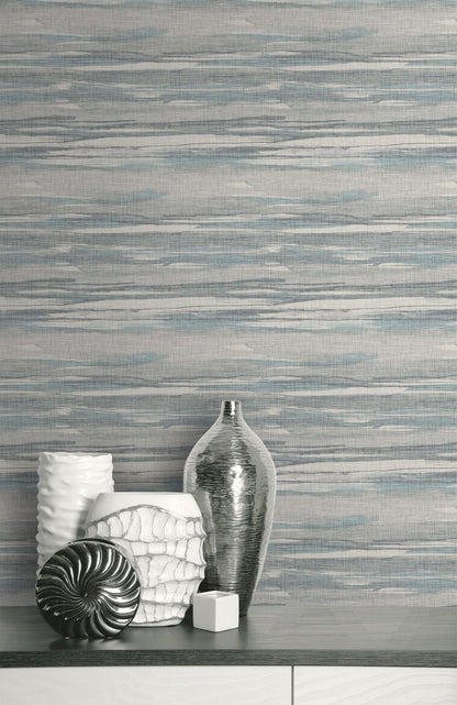 Grasscloth Waves Wallpaper