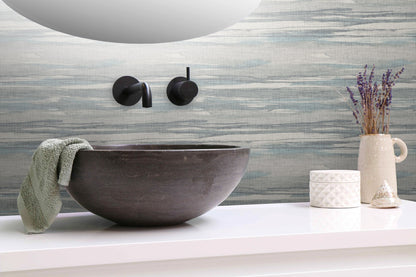 Grasscloth Waves Wallpaper