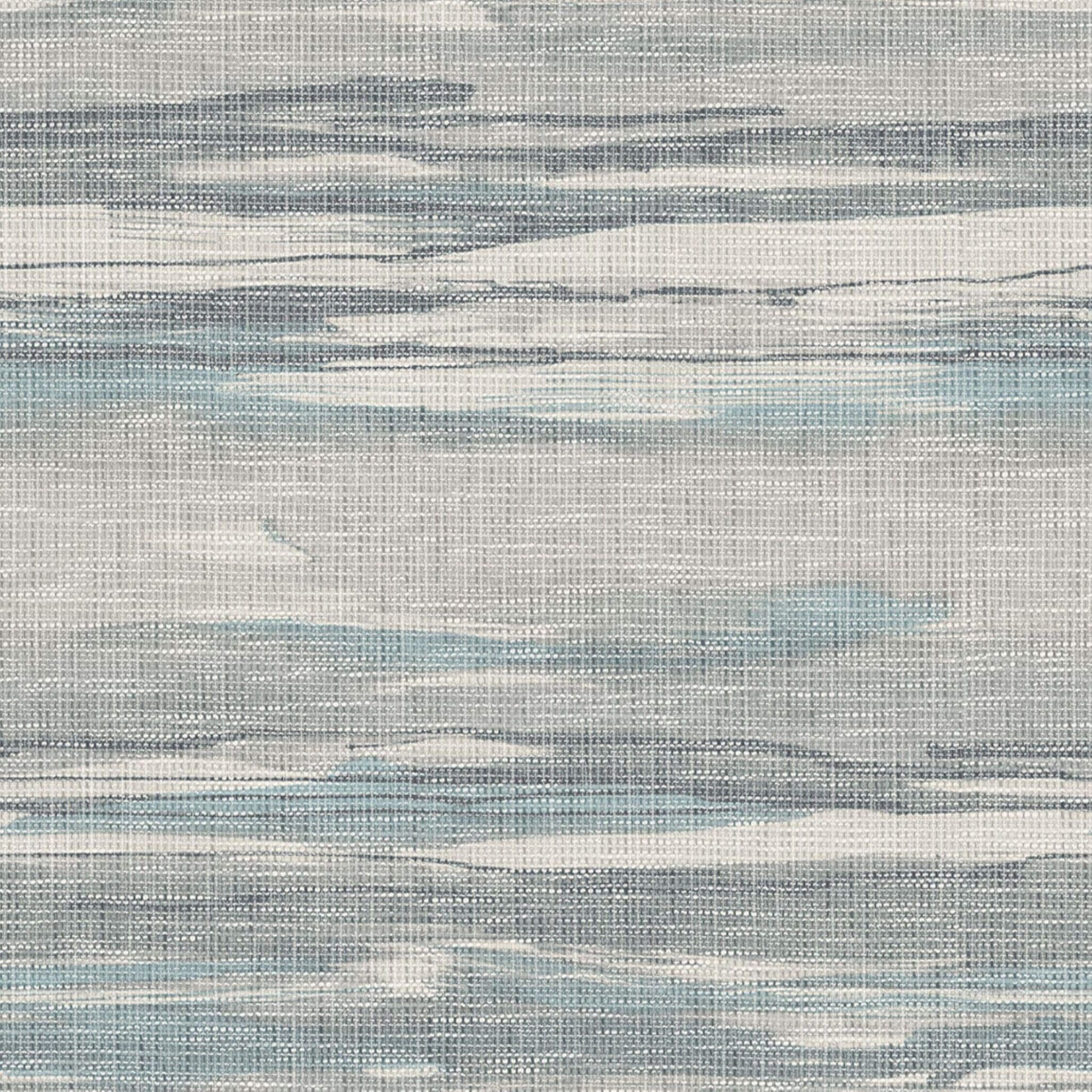 Gray & Green Grasscloth Waves Wallpaper close-up.