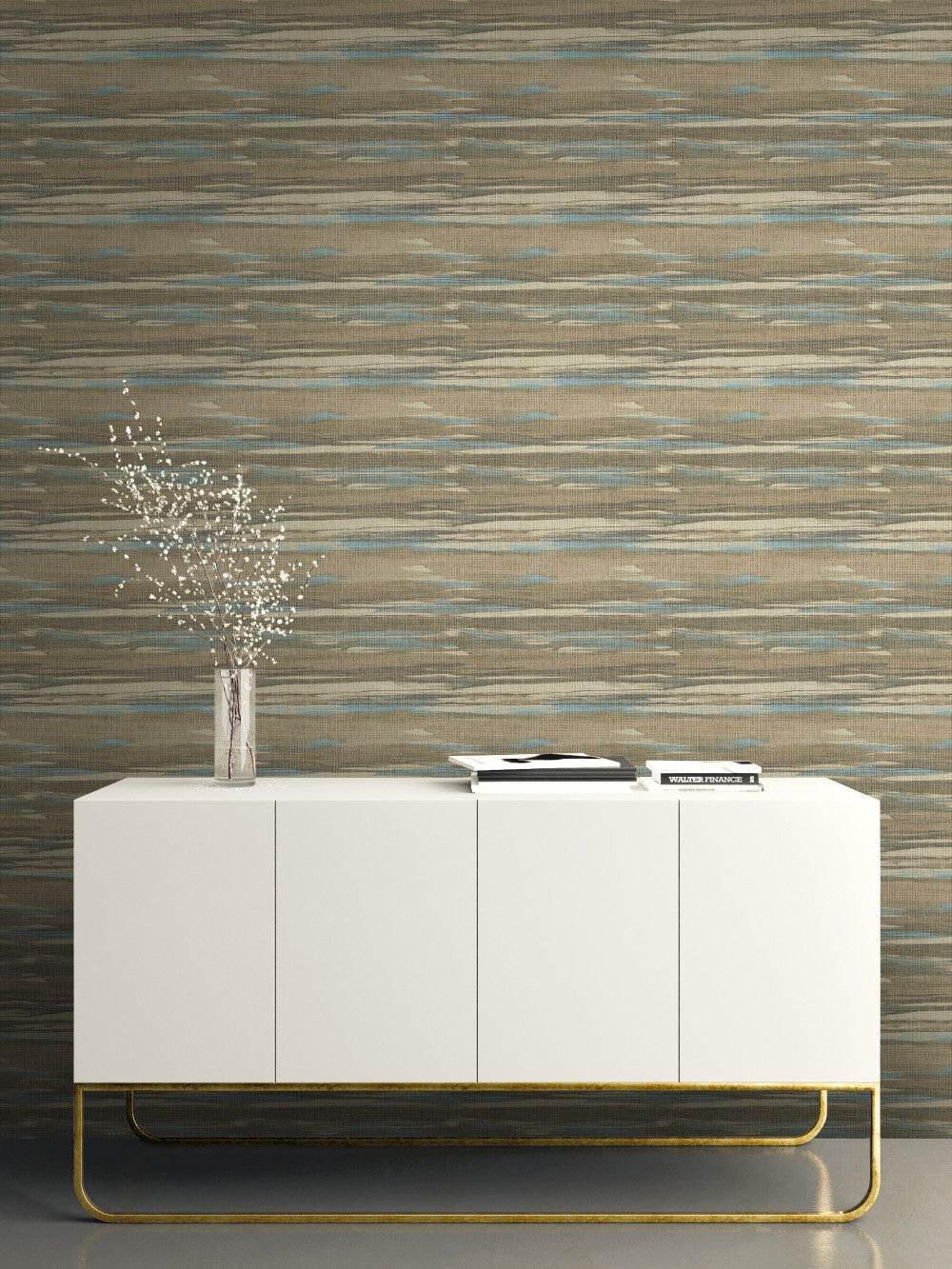 Grasscloth Waves Wallpaper