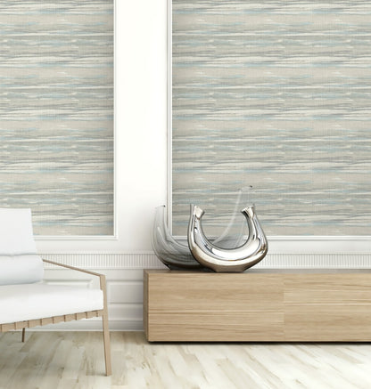 Grasscloth Waves Wallpaper