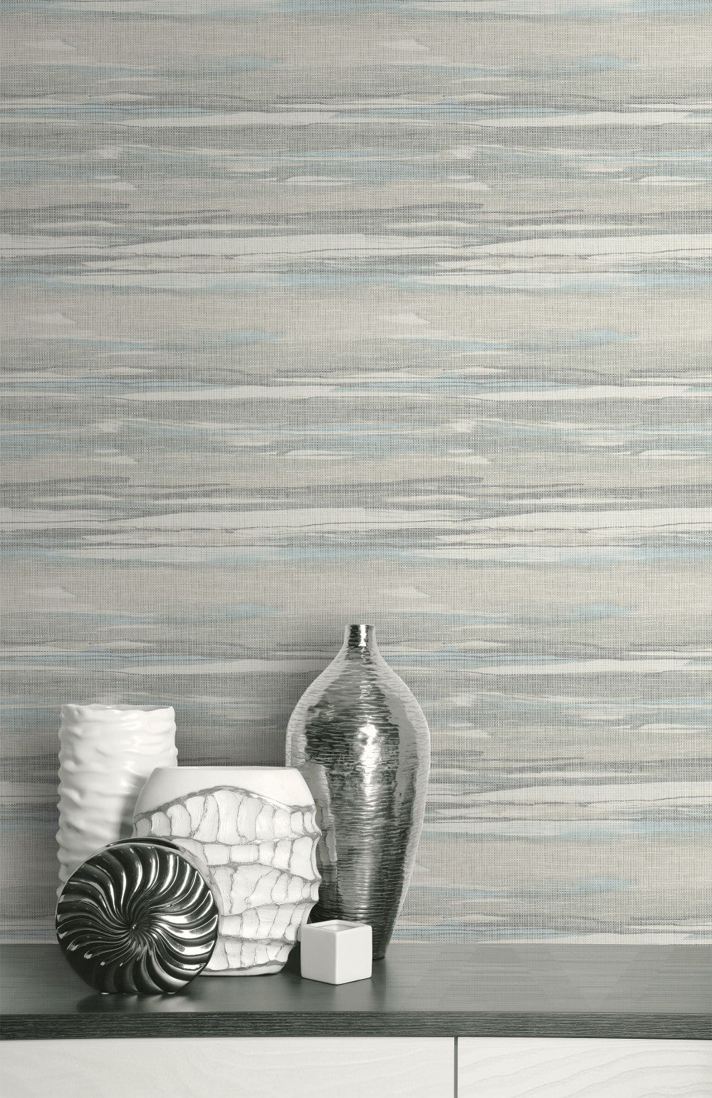 Grasscloth Waves Wallpaper