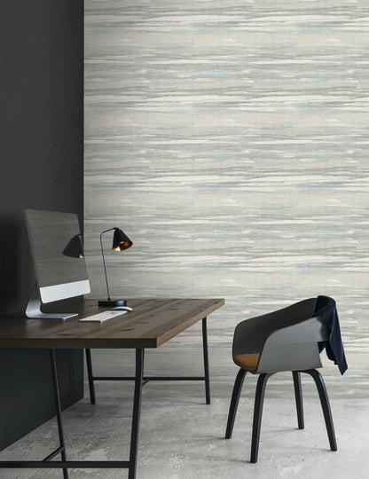 Grasscloth Waves Wallpaper