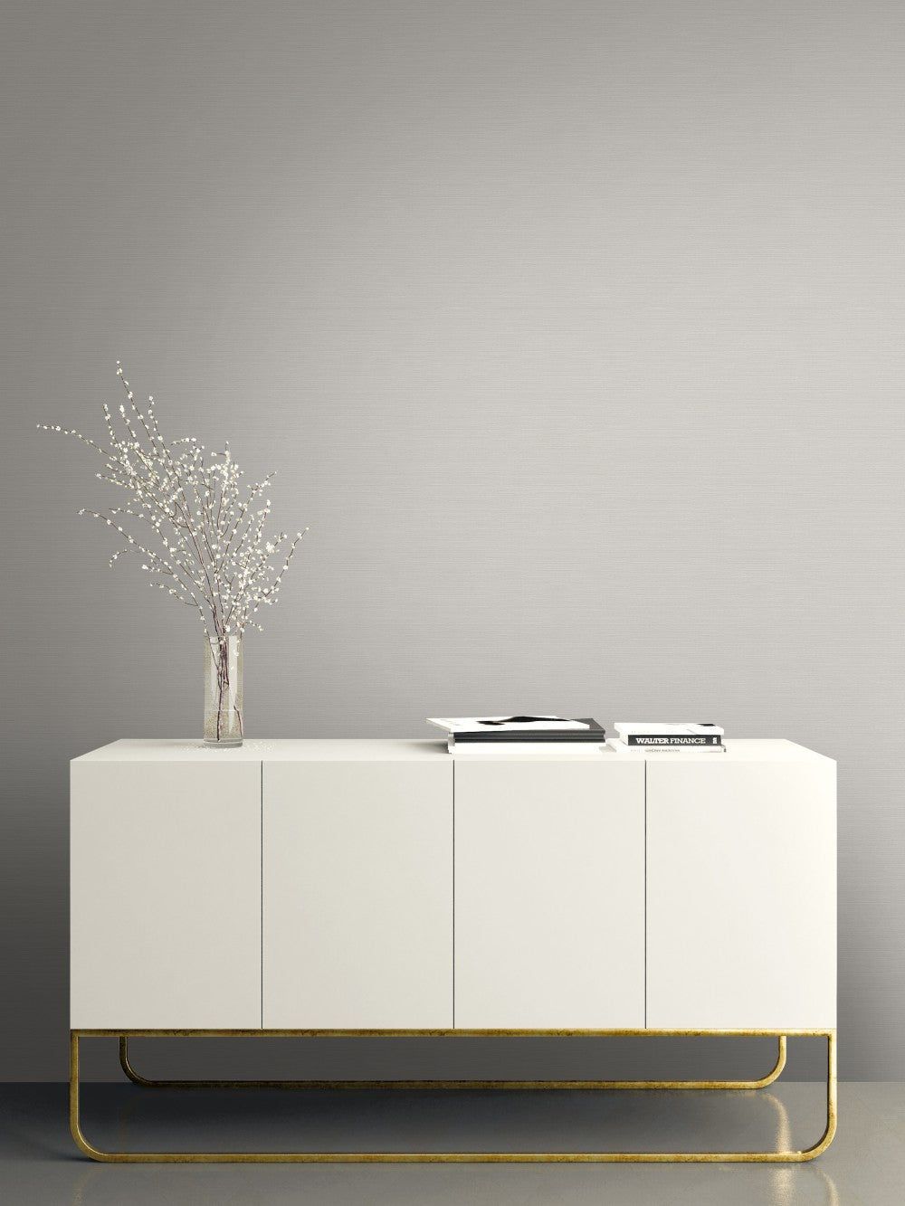 Thin  Grasscloth Effect Wallpaper