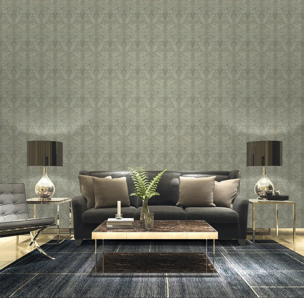 Old Damask Wallpaper
