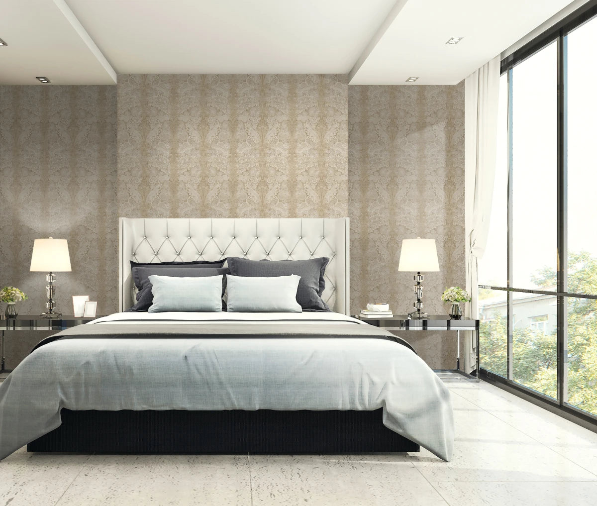 Old Damask Wallpaper