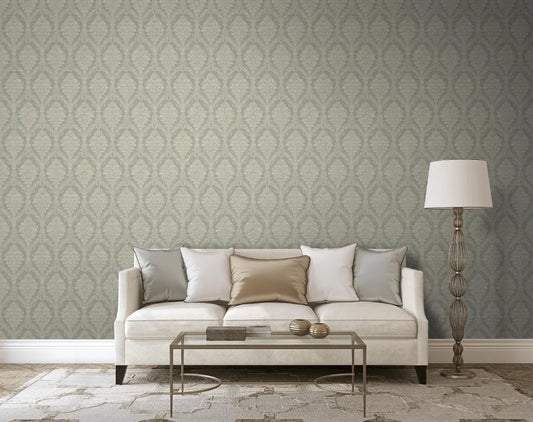 Damask Cameo Wallpaper