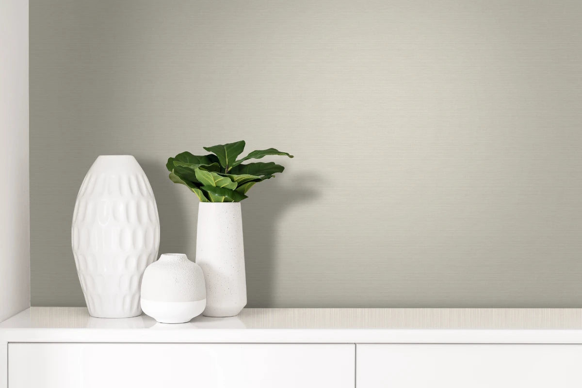 Grasscloth Replication Wallpaper