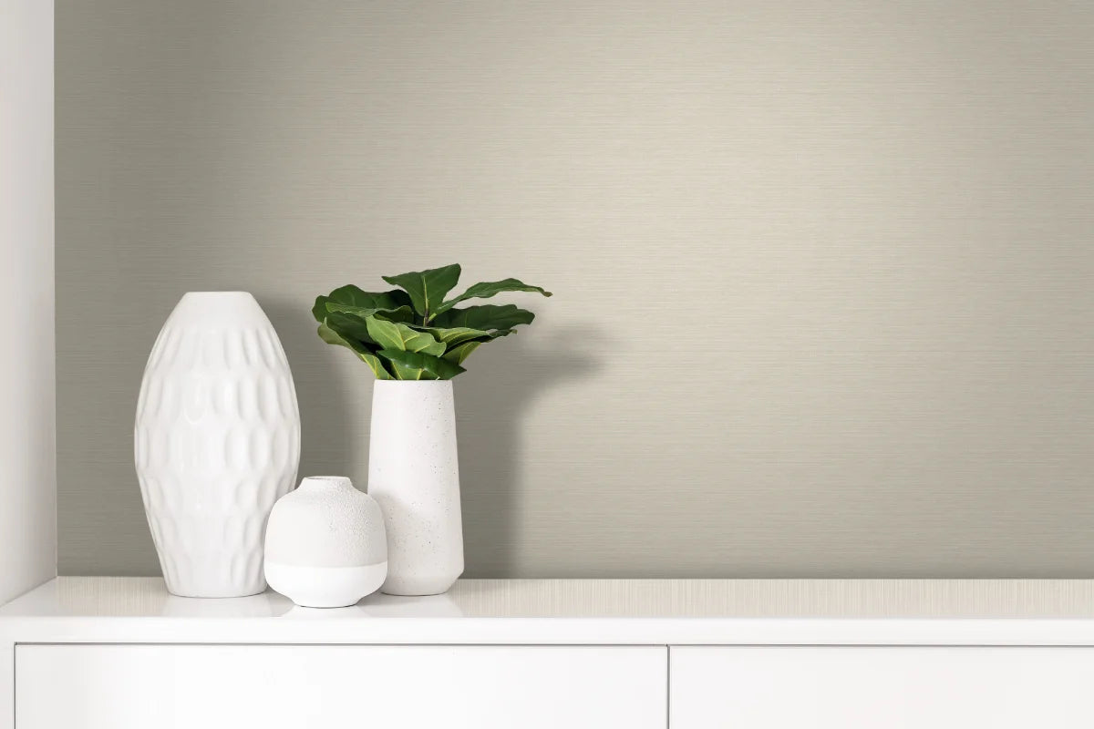 Grasscloth Replication Wallpaper