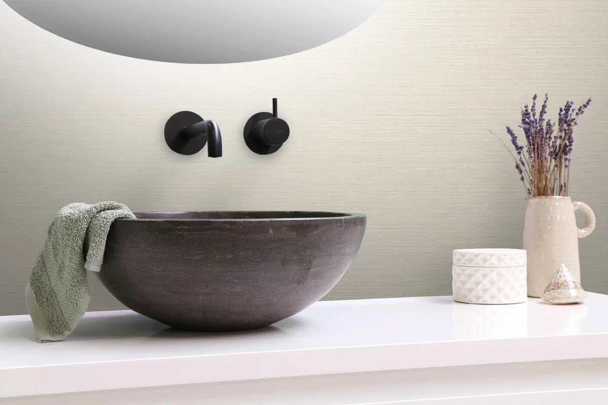 Grasscloth Replication Wallpaper
