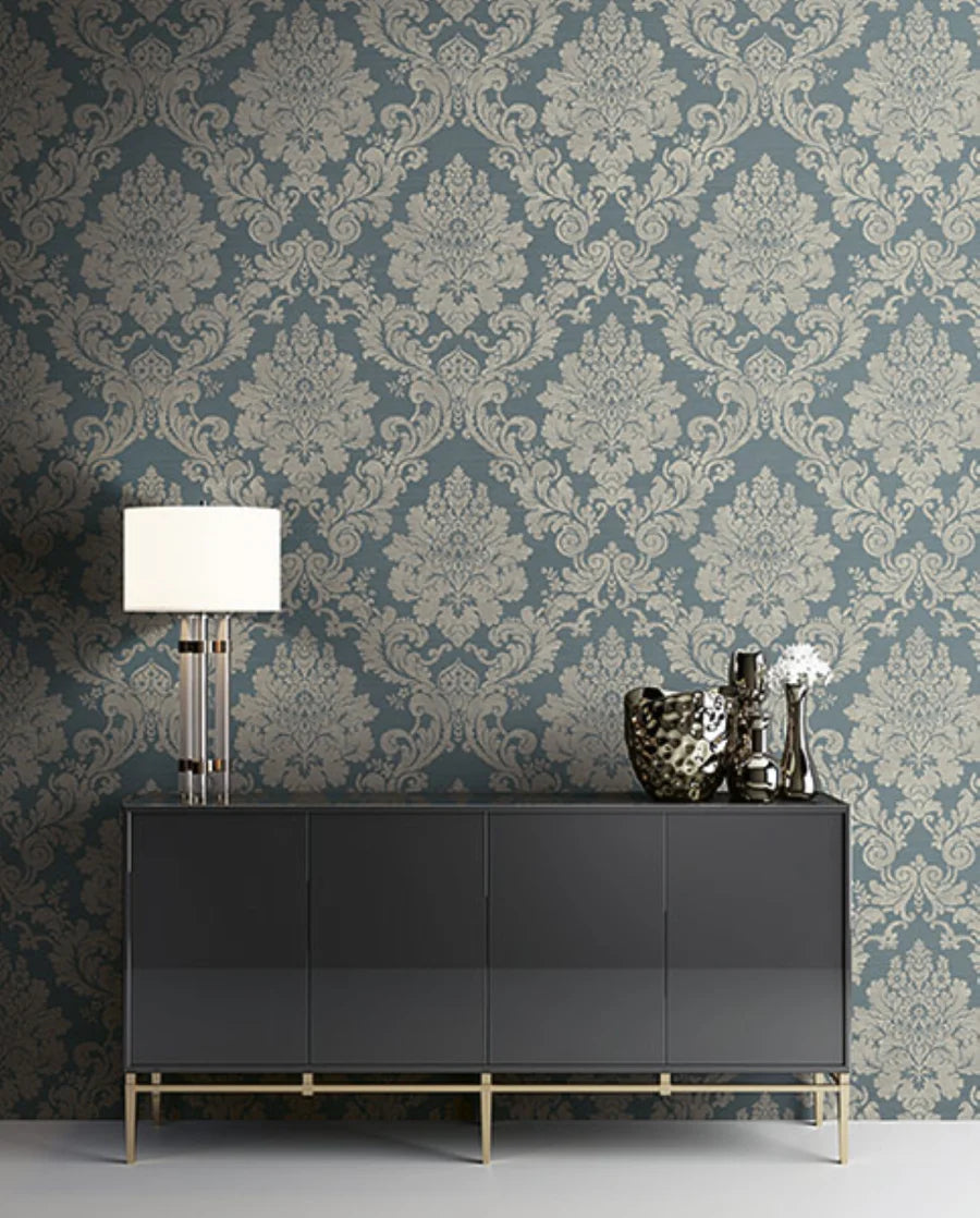 Textile Damask Wallpaper