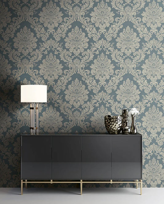 Textile Damask Wallpaper