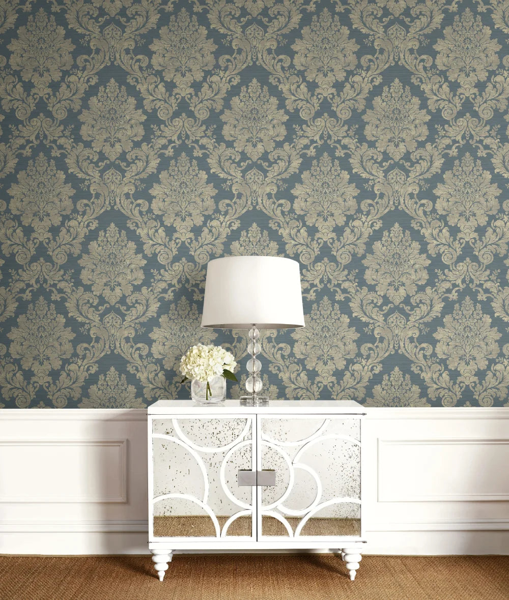 Textile Damask Wallpaper