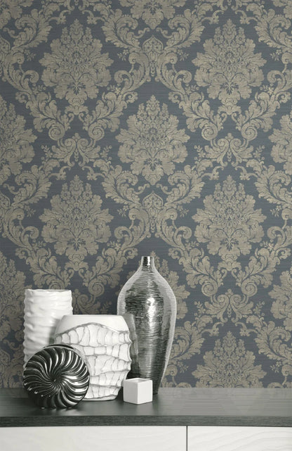 Textile Damask Wallpaper