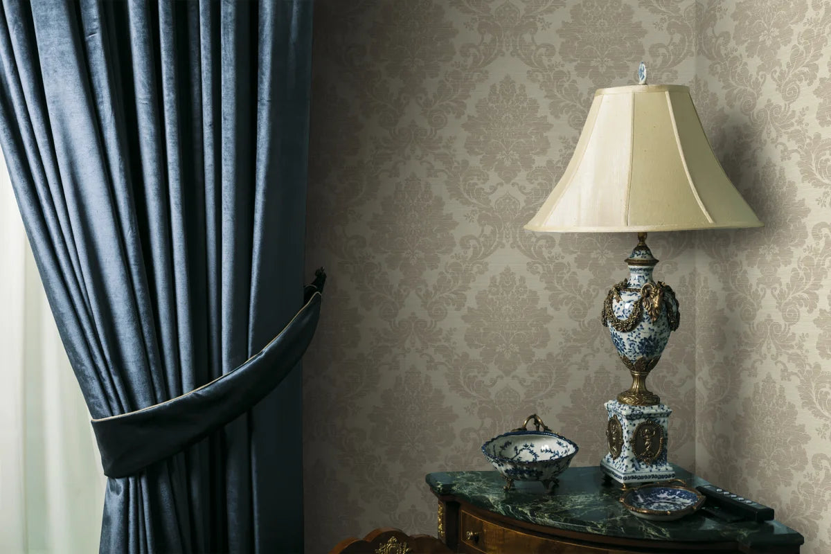 Textile Damask Wallpaper