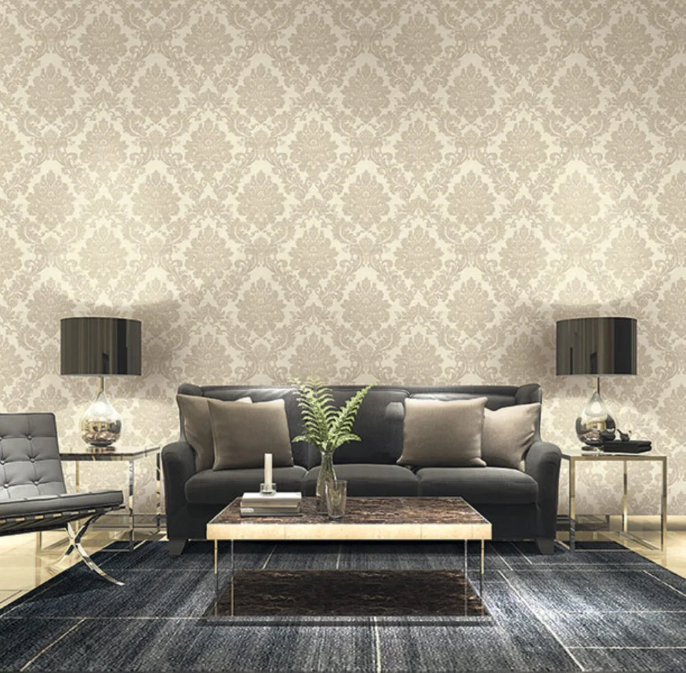 Textile Damask Wallpaper