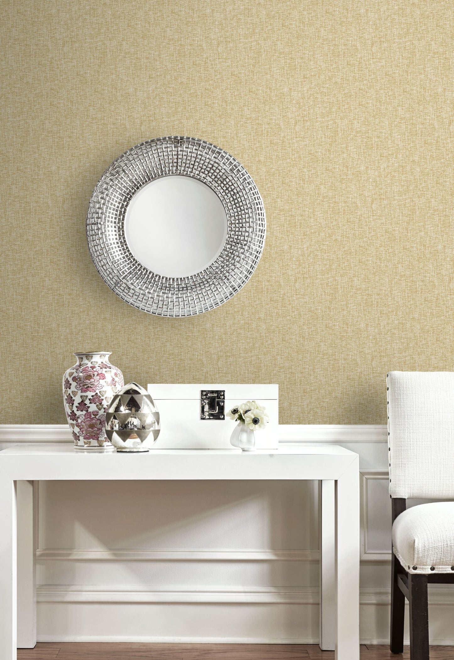 Textile Plain Linen Wallpaper