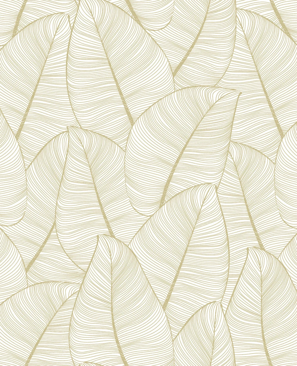 Metallic Leaf Wallpaper