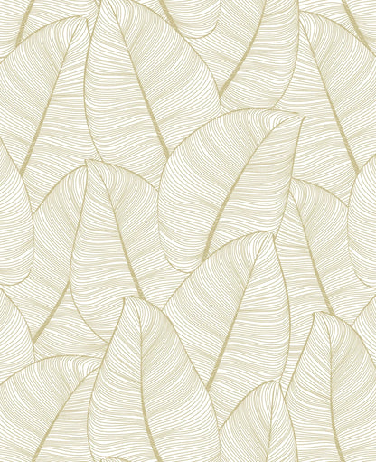 Metallic Leaf Wallpaper