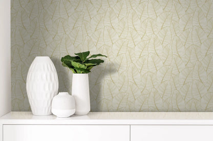 Metallic Leaf Wallpaper