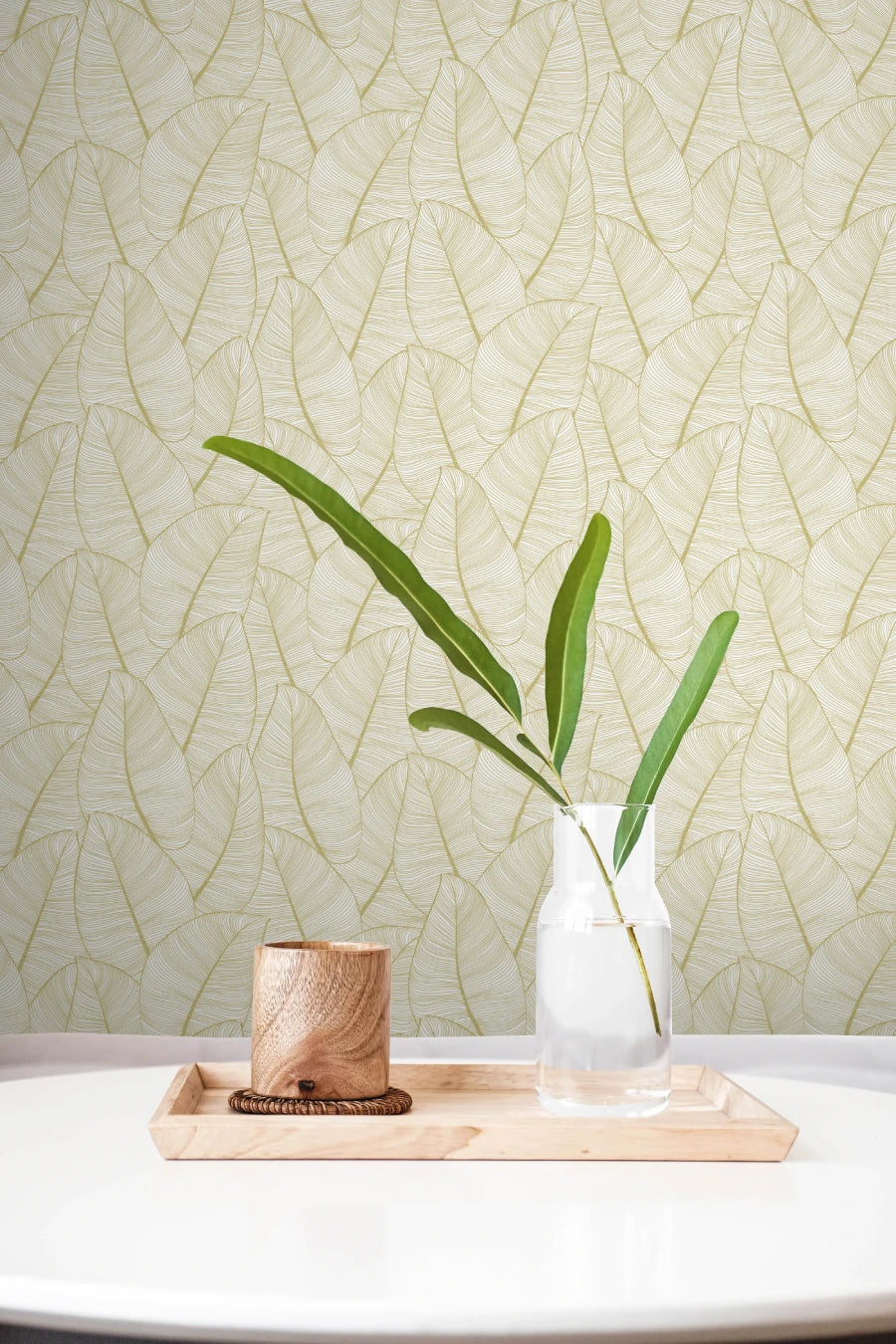 Metallic Leaf Wallpaper
