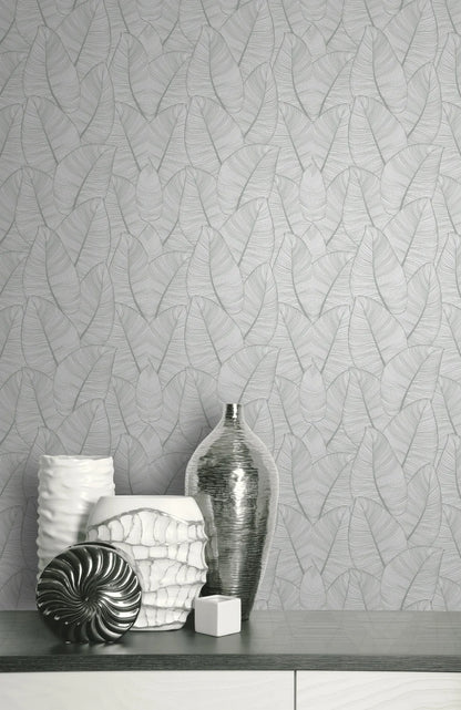 Metallic Leaf Wallpaper