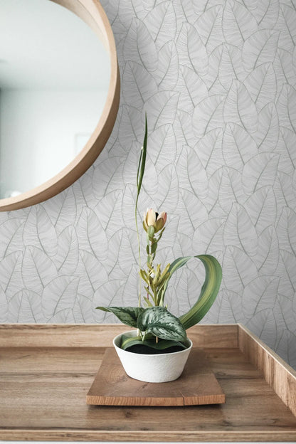 Metallic Leaf Wallpaper