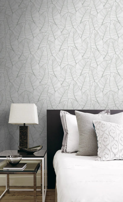 Metallic Leaf Wallpaper
