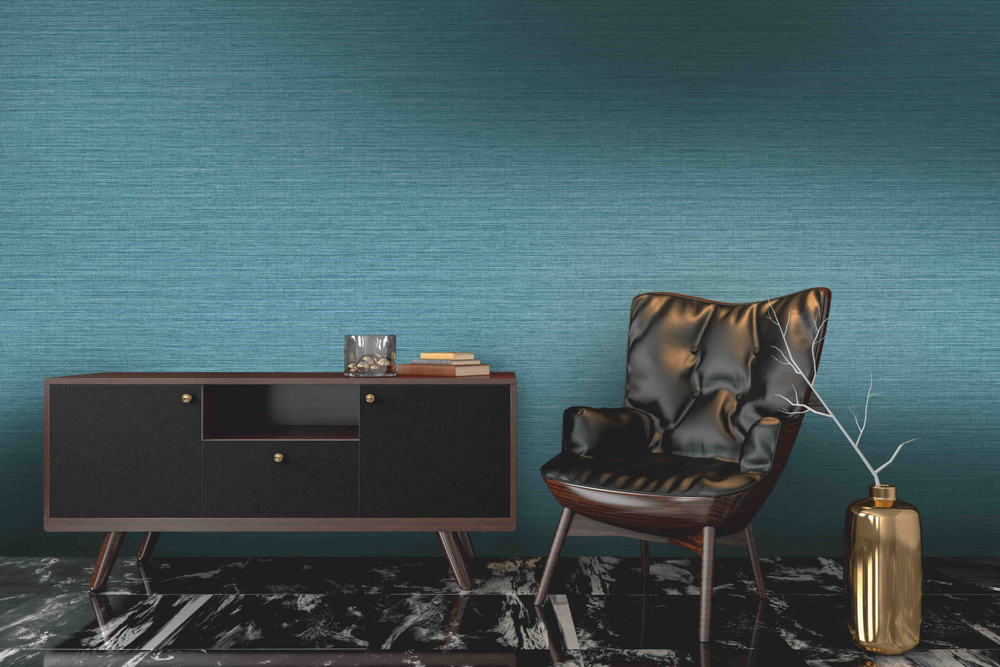Grasscloth Effect Imitation Wallpaper