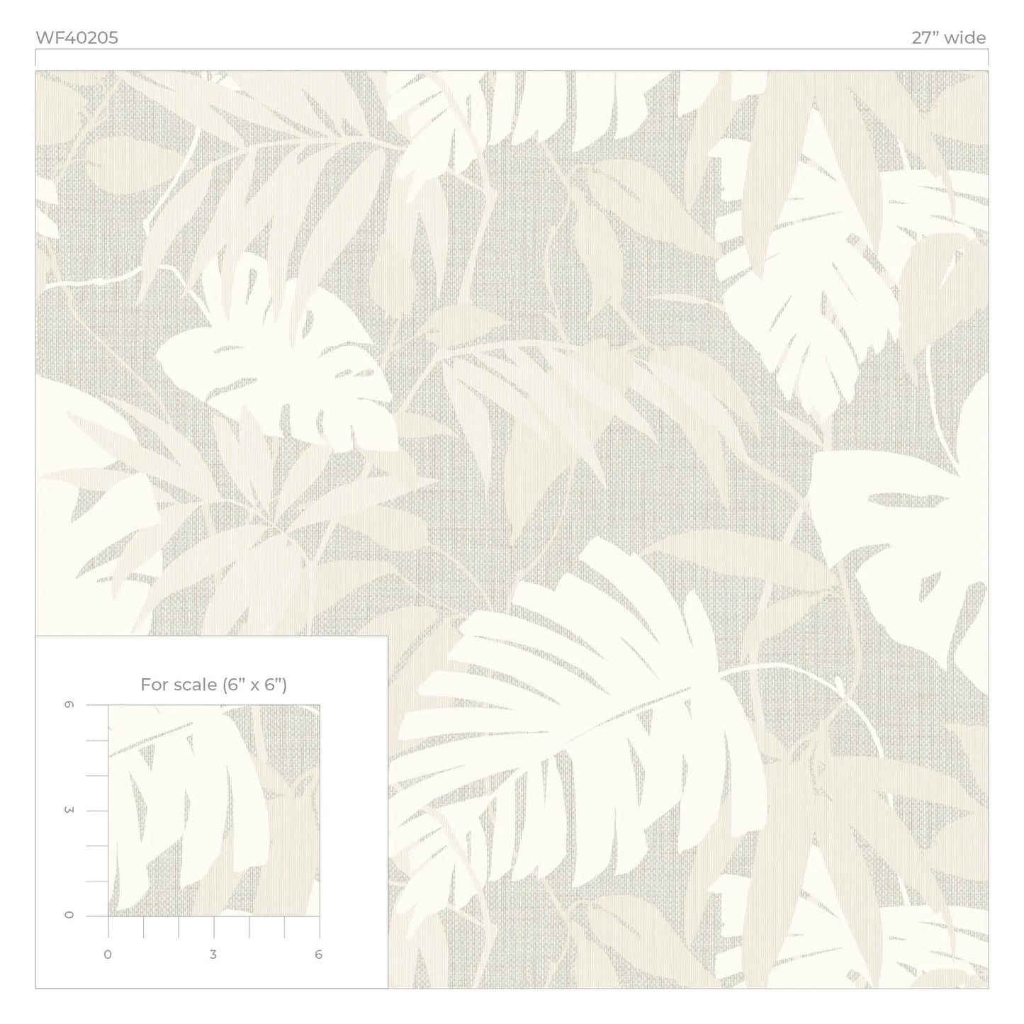 Rainforest Leaves Grasscloth & Naturals